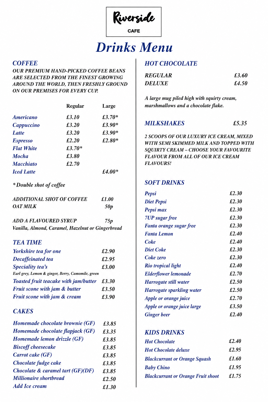 Riverside Menu Page 2